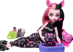 Monster High Puppe und Pyjamapartyzubehör, Draculaura, Schaurig s | Teddy Toys Kinderwelt