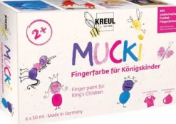 MUCKI Fingerfarbe für Königskinder 6er Set 50 ml | Teddy Toys Kinderwelt