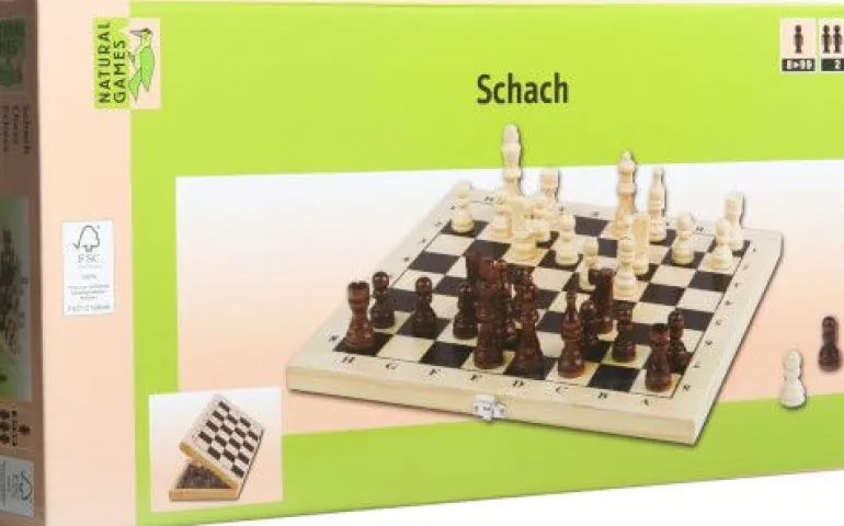 Natural Games Schachkassette hell, 29x29cm, Strategiespiel, ca. | Teddy Toys Kinderwelt
