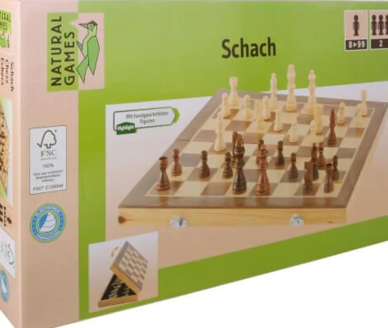Natural Games Schachkassette, Strategiespiel, ca. 40x20x6 cm, für | Teddy Toys Kinderwelt
