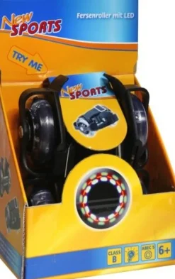 New Sports Fersenroller mit LED, schwarz | Teddy Toys Kinderwelt
