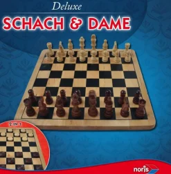Noris - Deluxe Holz-Schach & Dame | Teddy Toys Kinderwelt