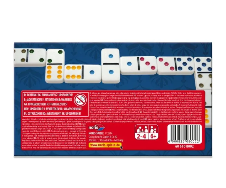 Noris Spiele - Deluxe Doppel 6 Domino | Noris Spiele | Marken | Teddy Toys Kinderwelt