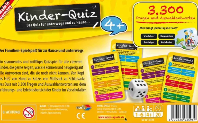 Noris Spiele - Kinder-Quiz f?r schlaue Kids | Teddy Toys Kinderwelt