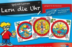 Noris Spiele - Lern die Uhr | Uhrzeit lernen | Lernspiele | Spiele | Spielzeug | Teddy Toys Kinderwelt