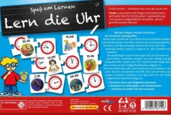 Noris Spiele - Lern die Uhr | Uhrzeit lernen | Lernspiele | Spiele | Spielzeug | Teddy Toys Kinderwelt