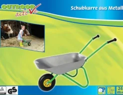 Outdoor active - Schubkarre-Metall, silber/grün | Teddy Toys Kinderwelt