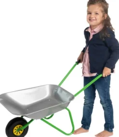 Outdoor active - Schubkarre-Metall, silber/grün | Teddy Toys Kinderwelt