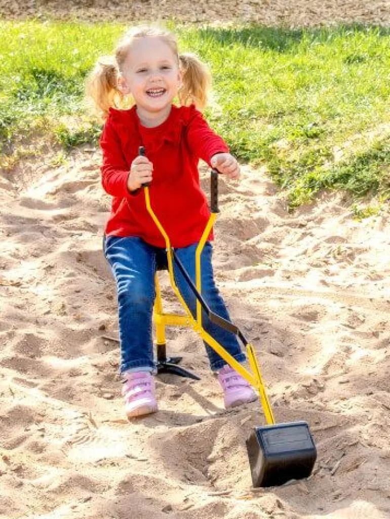 Outdoor active Metall Schaufelbagger, gelb und schwarz, Outdoorsp | Teddy Toys Kinderwelt