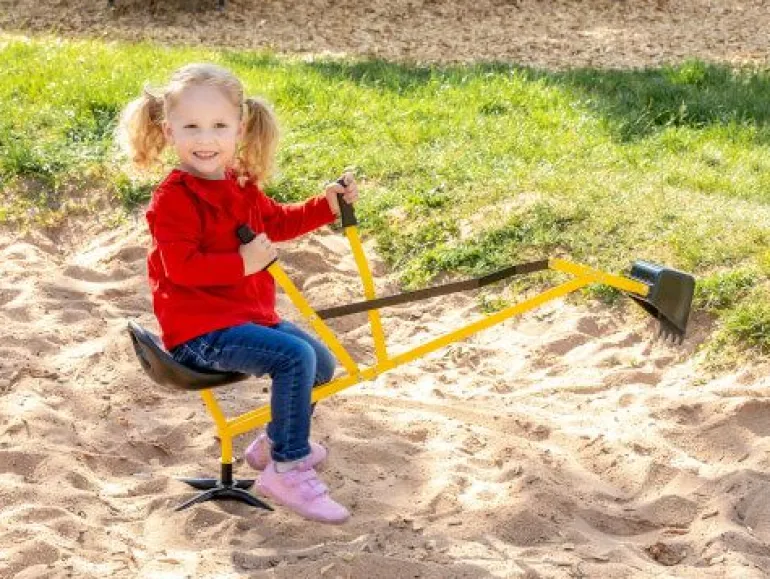 Outdoor active Metall Schaufelbagger, gelb und schwarz, Outdoorsp | Teddy Toys Kinderwelt