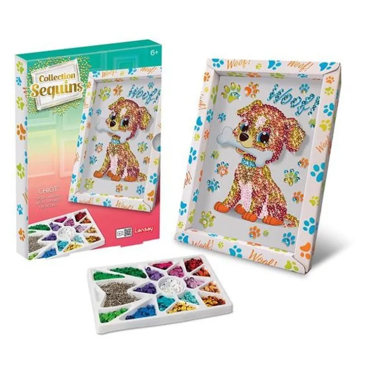 Paillettenkunst Hund | Teddy Toys Kinderwelt