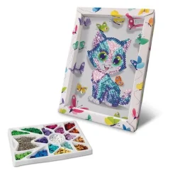 Paillettenkunst Katze | Teddy Toys Kinderwelt