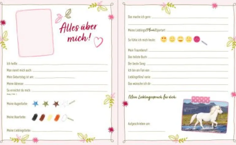 Pferdefreunde - Freundebuch: Meine Freunde mit 3-D-Bild | Teddy Toys Kinderwelt