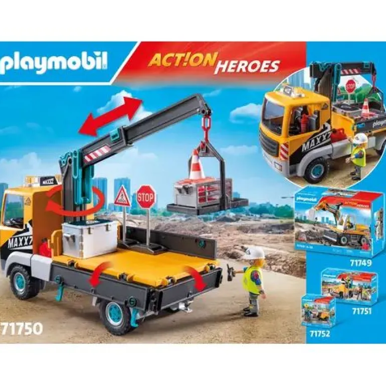 PLAYMOBIL 71750 Baustellen-LKW mit Kran | Teddy Toys Kinderwelt
