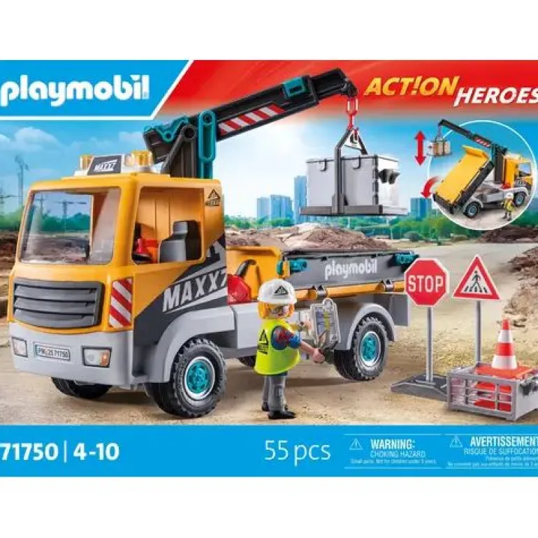 PLAYMOBIL 71750 Baustellen-LKW mit Kran | Teddy Toys Kinderwelt