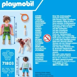 PLAYMOBIL 71803 Bäuerin mit Kind und Kalb | Teddy Toys Kinderwelt
