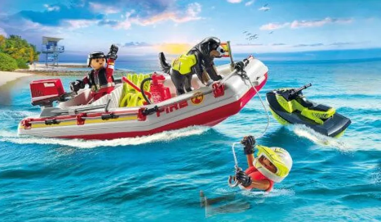 PLAYMOBIL 71464 Feuerwehrboot mit Aqua Scooter | Teddy Toys Kinderwelt