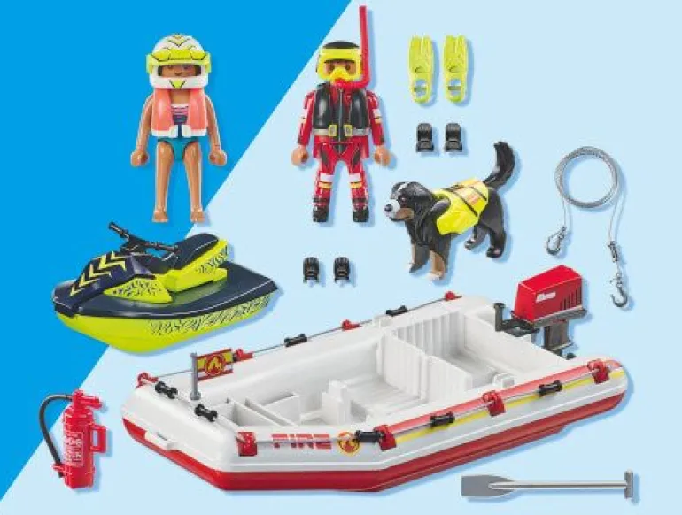 PLAYMOBIL 71464 Feuerwehrboot mit Aqua Scooter | Teddy Toys Kinderwelt
