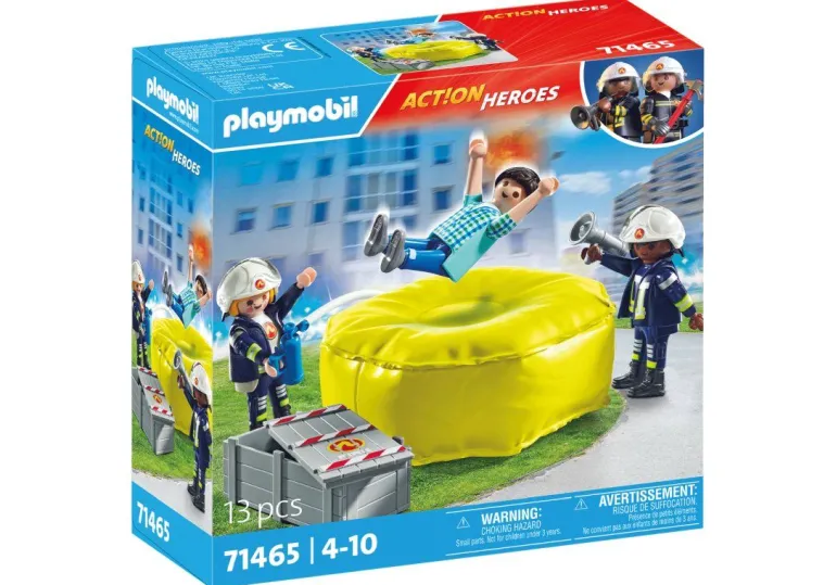 PLAYMOBIL 71465 Feuerwehrleute mit Luftkissen | Teddy Toys Kinderwelt