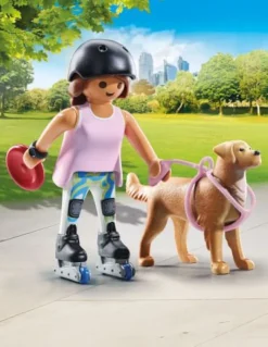 PLAYMOBIL 71739 Inlinerin mit Retriever | Teddy Toys Kinderwelt