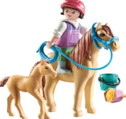 PLAYMOBIL 71498 Kind mit Pony und Fohlen | Teddy Toys Kinderwelt