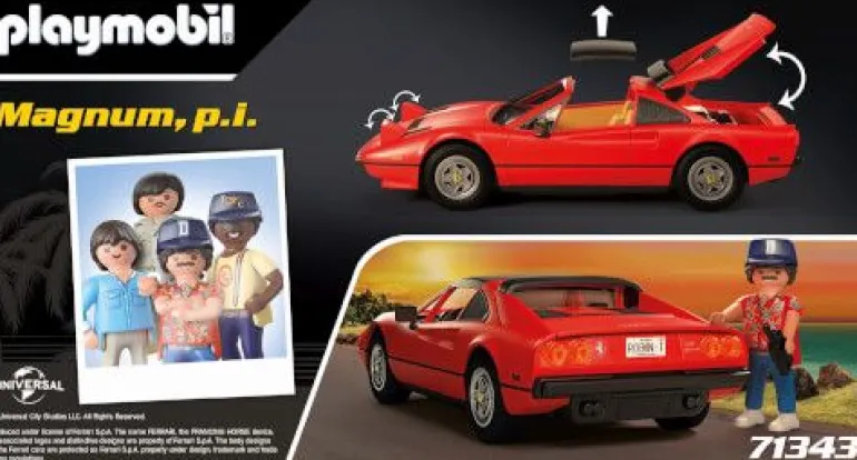 PLAYMOBIL 71343 Magnum, p.i. Ferrari 308 GTS Quattrovalvole | Teddy Toys Kinderwelt