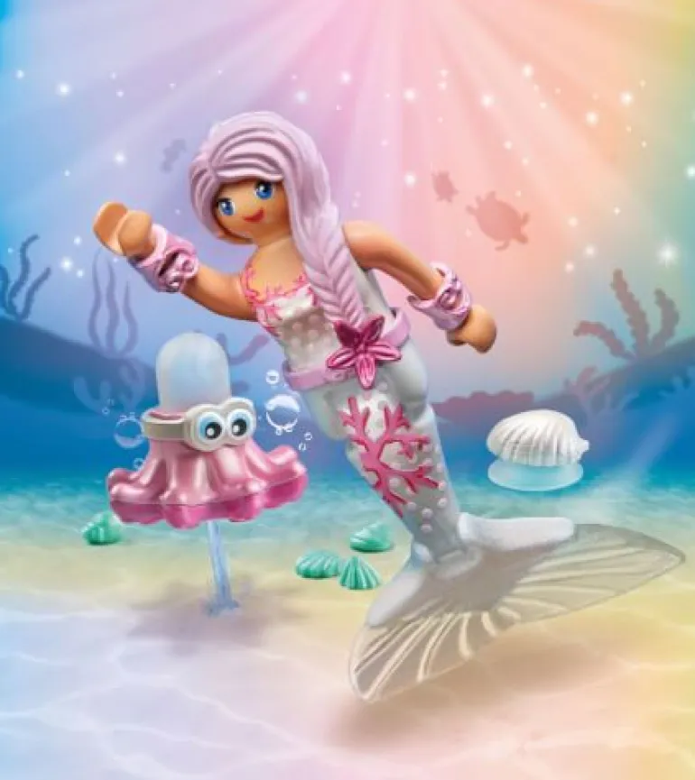 PLAYMOBIL 71477 Meerjungfrau mit Spritzkrake | Teddy Toys Kinderwelt