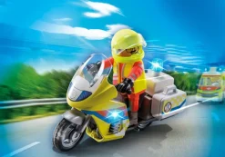PLAYMOBIL 71205 Notarzt-Motorrad mit Blinklicht | Teddy Toys Kinderwelt