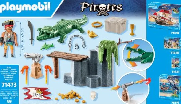 PLAYMOBIL 71473 Pirat mit Alligator | Teddy Toys Kinderwelt