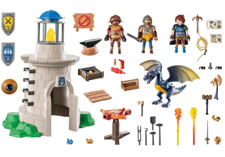 PLAYMOBIL 71483 Ritterturm mit Schmied und Drache | Teddy Toys Kinderwelt