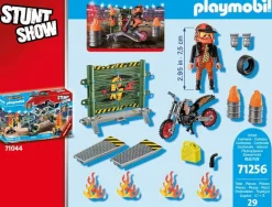 PLAYMOBIL 71256 Starter Pack Stuntshow Motorrad mit Feuerwand | Teddy Toys Kinderwelt