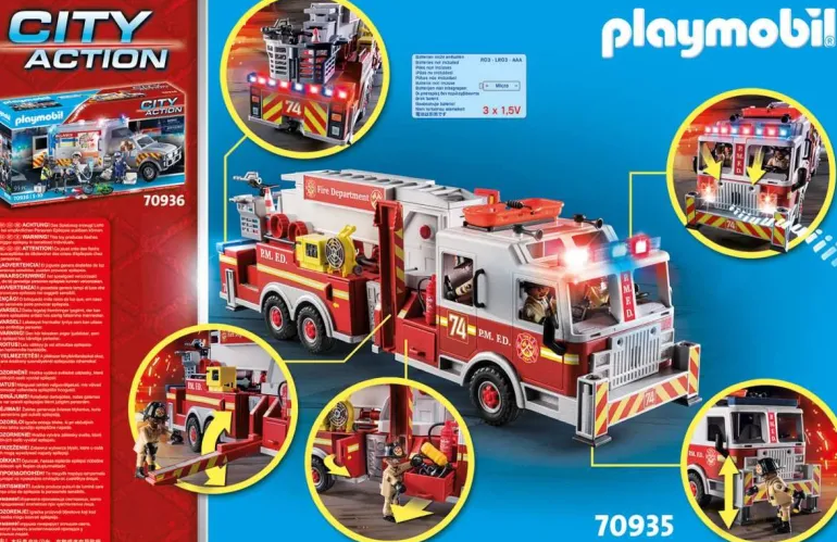 PLAYMOBIL® City Action - Feuerwehr-Fahrzeug: US Tower Ladder | Teddy Toys Kinderwelt