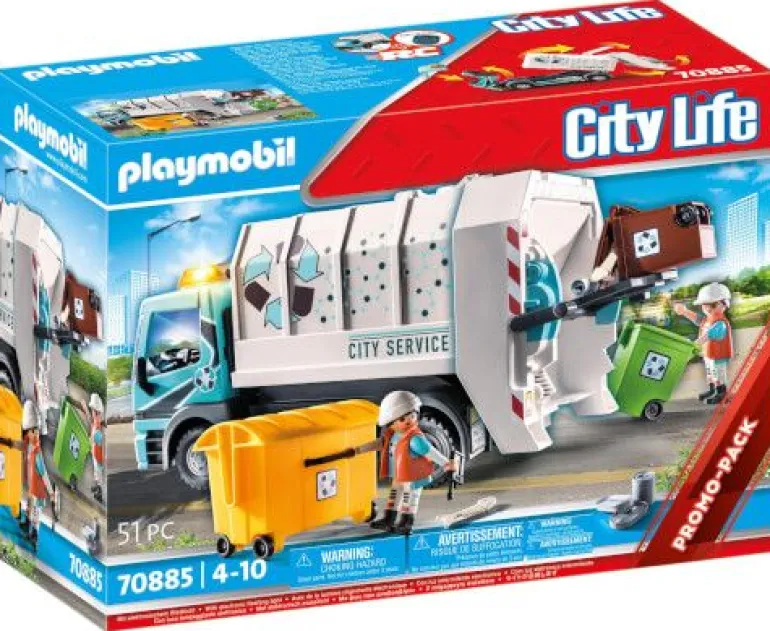 PLAYMOBIL® City Life - Müllfahrzeug mit Blinklicht | Teddy Toys Kinderwelt