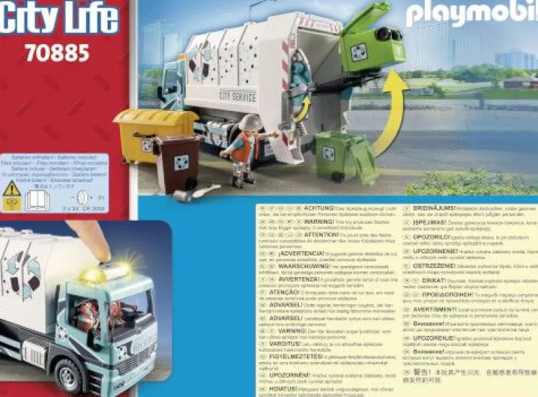 PLAYMOBIL® City Life - Müllfahrzeug mit Blinklicht | Teddy Toys Kinderwelt