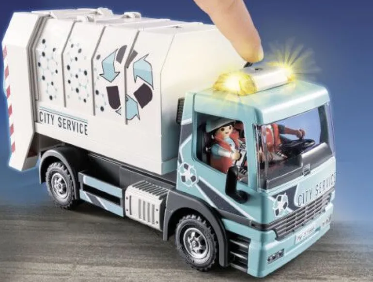 PLAYMOBIL® City Life - Müllfahrzeug mit Blinklicht | Teddy Toys Kinderwelt