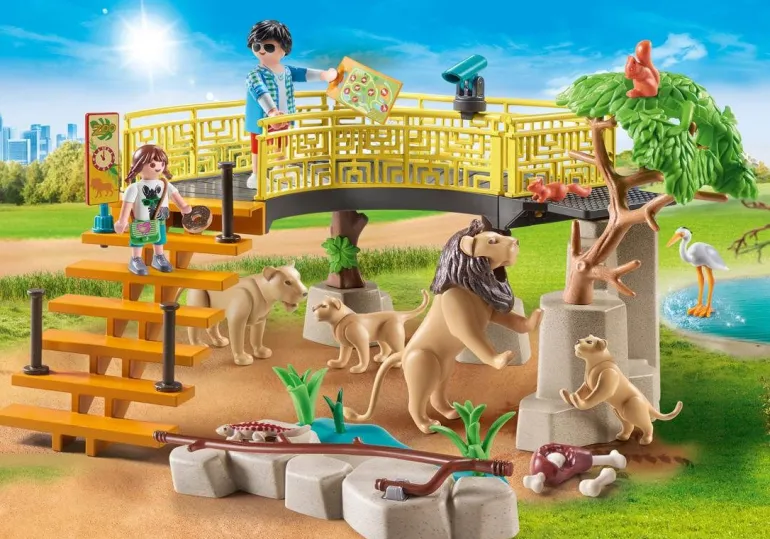 PLAYMOBIL® Family Fun - Löwen im Freigehege | Teddy Toys Kinderwelt