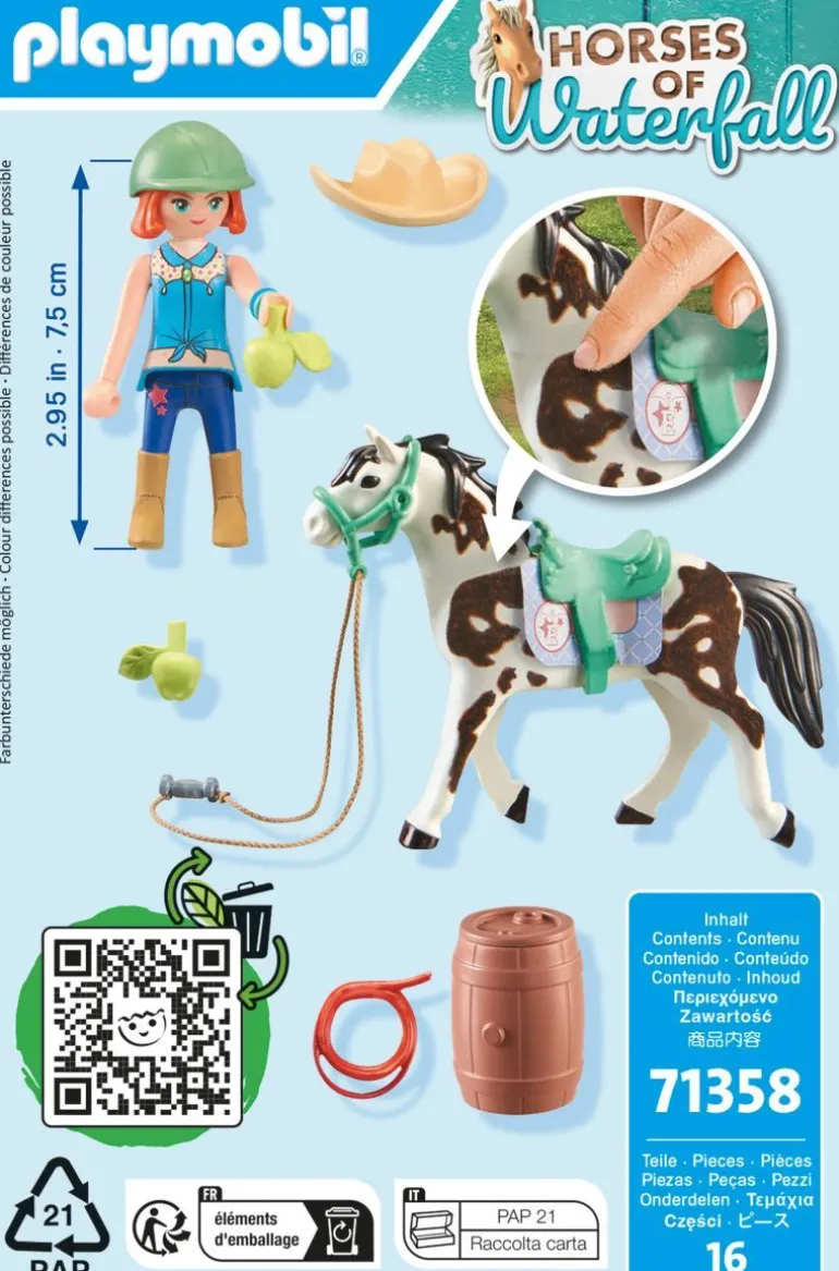PLAYMOBIL® Horses of Waterfall - Ellie & Sawdust Mit Westernübung | Teddy Toys Kinderwelt