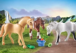 PLAYMOBIL® Horses of Waterfall - 3 Pferde Morgan, Quarter Horse & Shag | Teddy Toys Kinderwelt