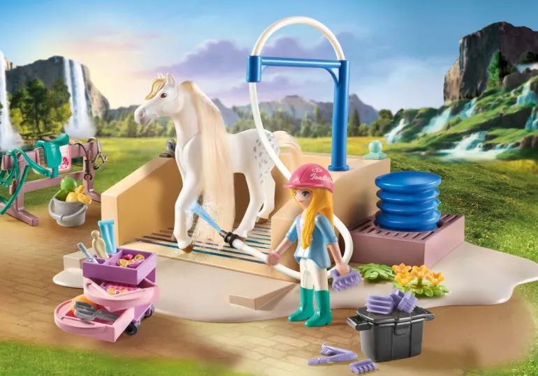 PLAYMOBIL® Horses of Waterfall - Isabella & Lioness Mit Waschplatz | Teddy Toys Kinderwelt