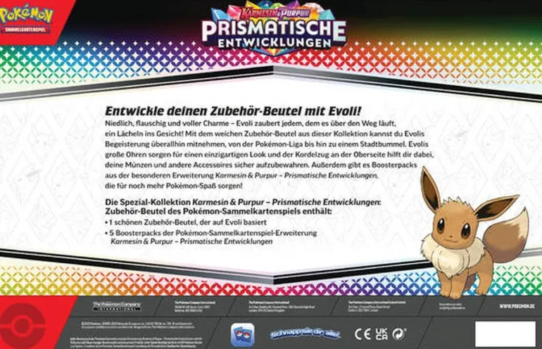 Pokémon Spezial-Kollektion Karmesin & Purpur - Prismatische Entwicklungen: Zubehör-Beutel | Teddy Toys Kinderwelt