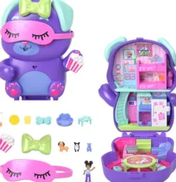 Polly Pocket Übernachtungsparty-Welpen-Spielset mit 1 kleinen Pup | Teddy Toys Kinderwelt