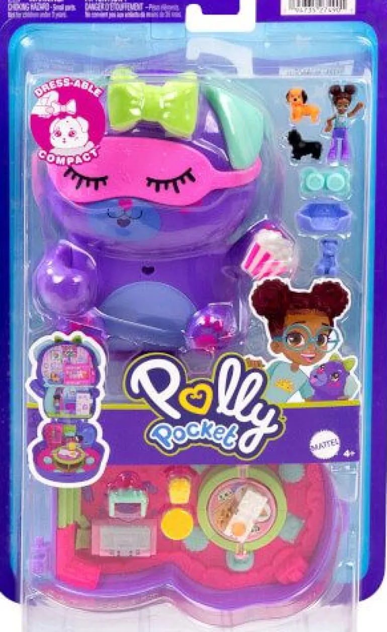 Polly Pocket Übernachtungsparty-Welpen-Spielset mit 1 kleinen Pup | Teddy Toys Kinderwelt