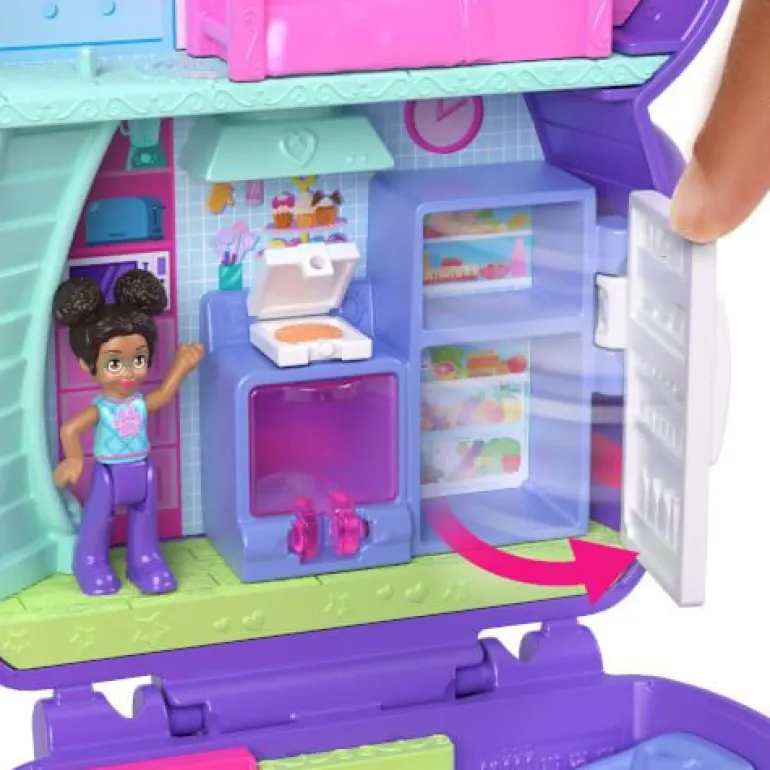 Polly Pocket Übernachtungsparty-Welpen-Spielset mit 1 kleinen Pup | Teddy Toys Kinderwelt