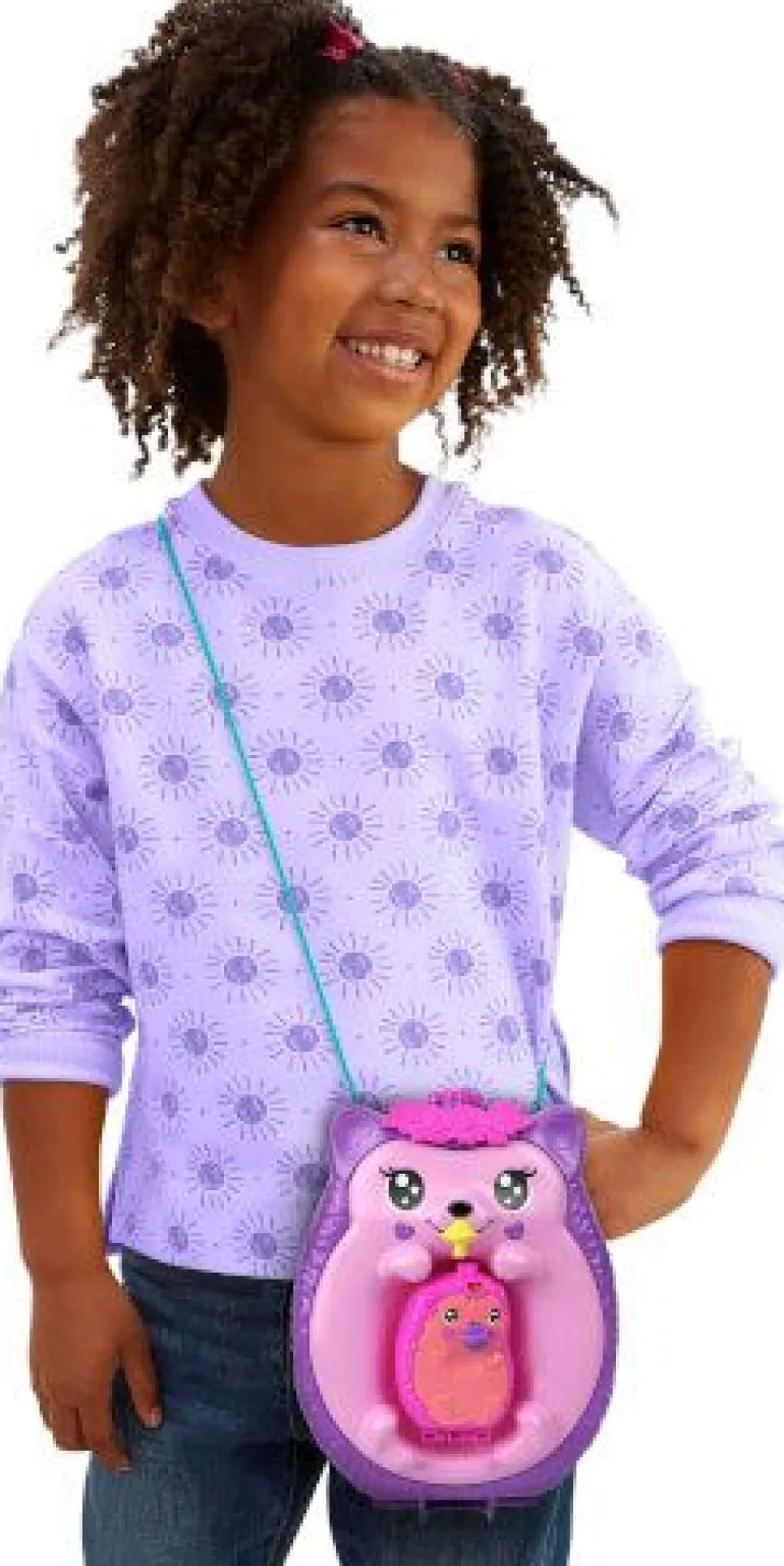 Polly Pocket Mama & Baby Igel Handtaschen-Spielset mit 2 Puppen & | Teddy Toys Kinderwelt