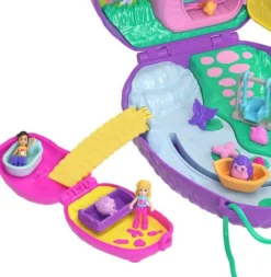 Polly Pocket Mama & Baby Igel Handtaschen-Spielset mit 2 Puppen & | Teddy Toys Kinderwelt