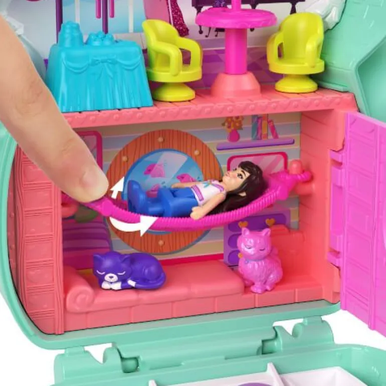 Polly Pocket Matrosenkatze-Schatulle, Spielset mit 1 kleinen Pupp | Teddy Toys Kinderwelt