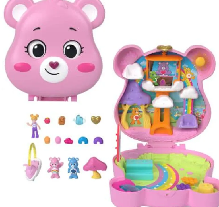 Polly Pocket x Glücksbärchi Puppen & Spielset mit Spielzeugauto u | Teddy Toys Kinderwelt