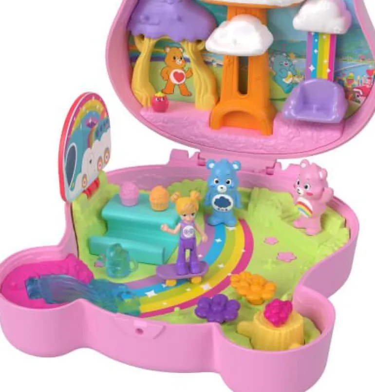 Polly Pocket x Glücksbärchi Puppen & Spielset mit Spielzeugauto u | Teddy Toys Kinderwelt
