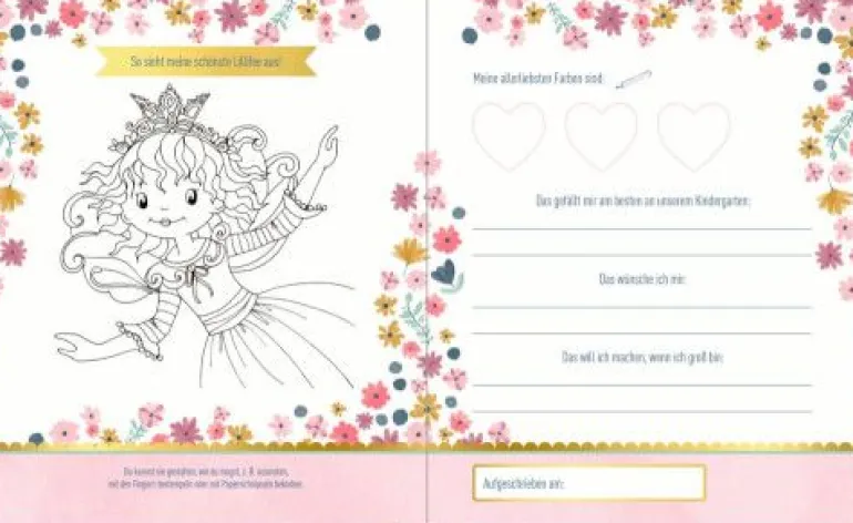 Prinzessin Lillifee - Freundebuch: Meine Kindergartenfreunde | Teddy Toys Kinderwelt