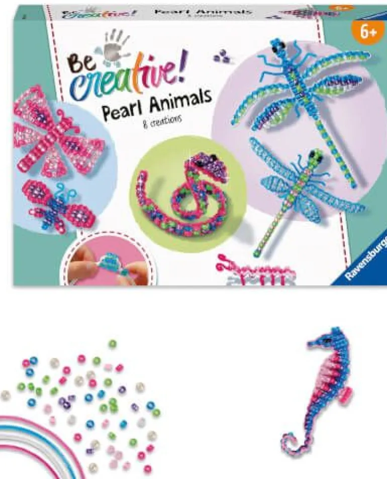 Ravensburger 18247 Be Creative Pearl Animals fädeln, DIY für Kind | Teddy Toys Kinderwelt